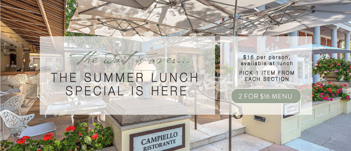 Campiello Naples Italian Restaurant | Campiello | Promotions | Happy Hour | Date Night